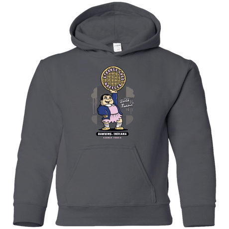 Sweatshirts Charcoal / YS Strange Lass Waffles Youth Hoodie