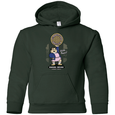 Sweatshirts Forest Green / YS Strange Lass Waffles Youth Hoodie