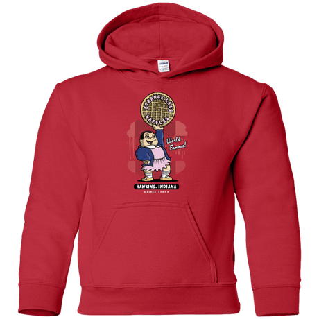 Sweatshirts Red / YS Strange Lass Waffles Youth Hoodie