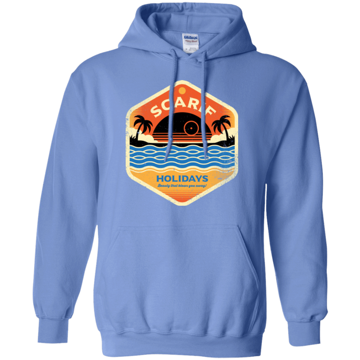 Sweatshirts Carolina Blue / Small Sun Sea & Space Stations Pullover Hoodie