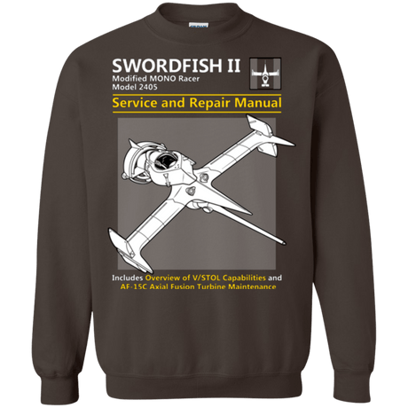 Sweatshirts Dark Chocolate / Small SWORDFISH SERVICE AND REPAIR MANUAL Crewneck Sweatshirt