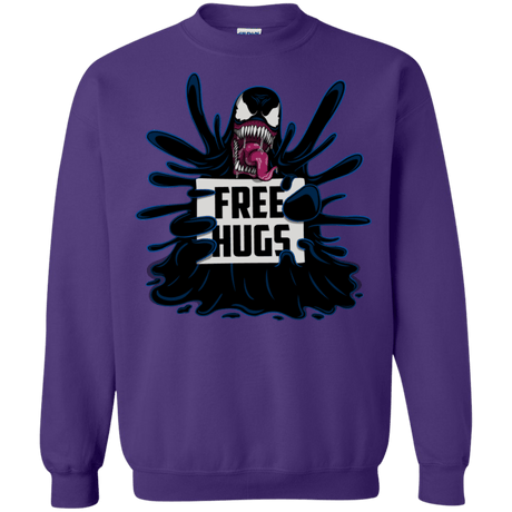 Sweatshirts Purple / S Symbiote Hugs Crewneck Sweatshirt