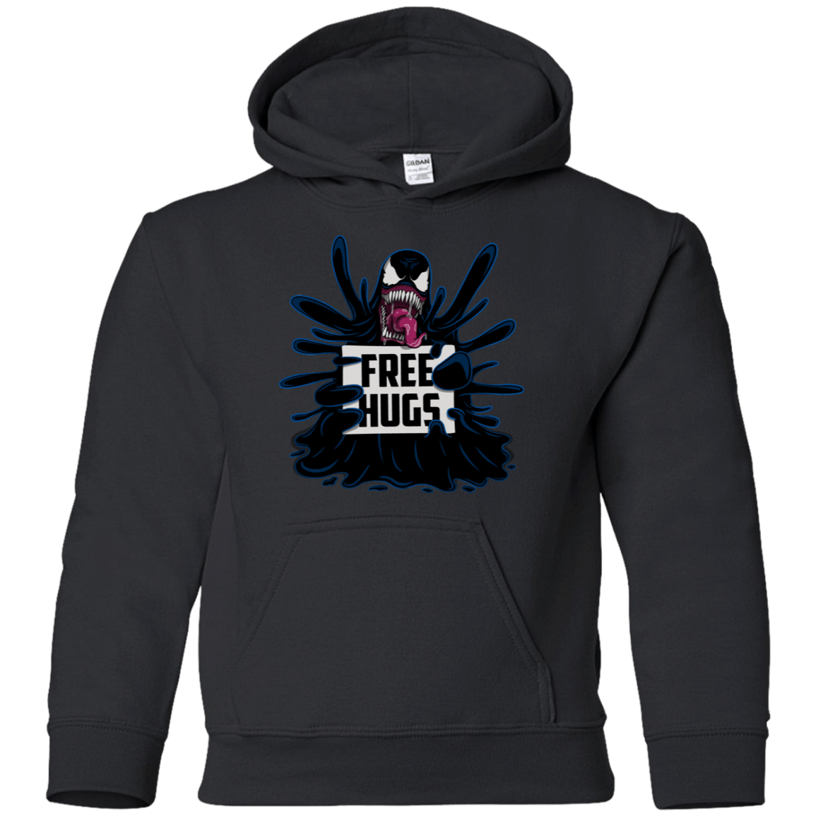 Sweatshirts Black / YS Symbiote Hugs Youth Hoodie