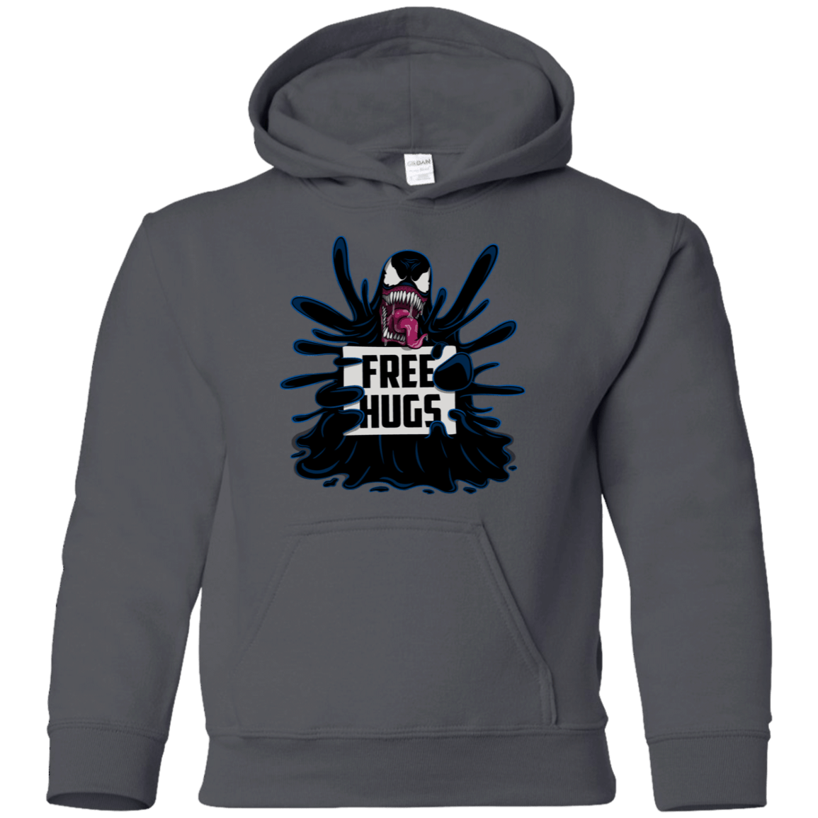 Sweatshirts Charcoal / YS Symbiote Hugs Youth Hoodie