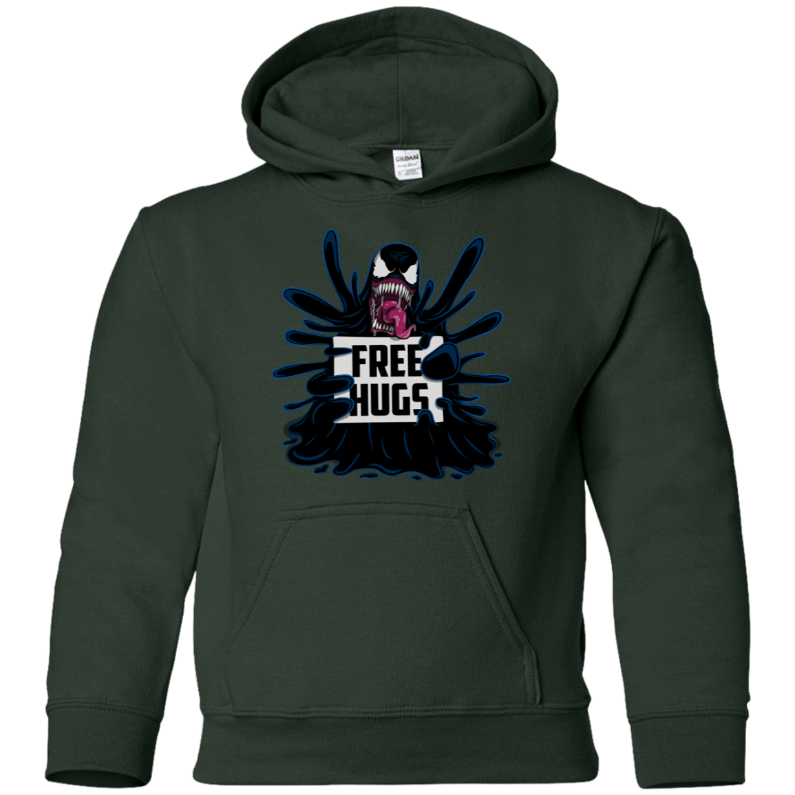 Sweatshirts Forest Green / YS Symbiote Hugs Youth Hoodie
