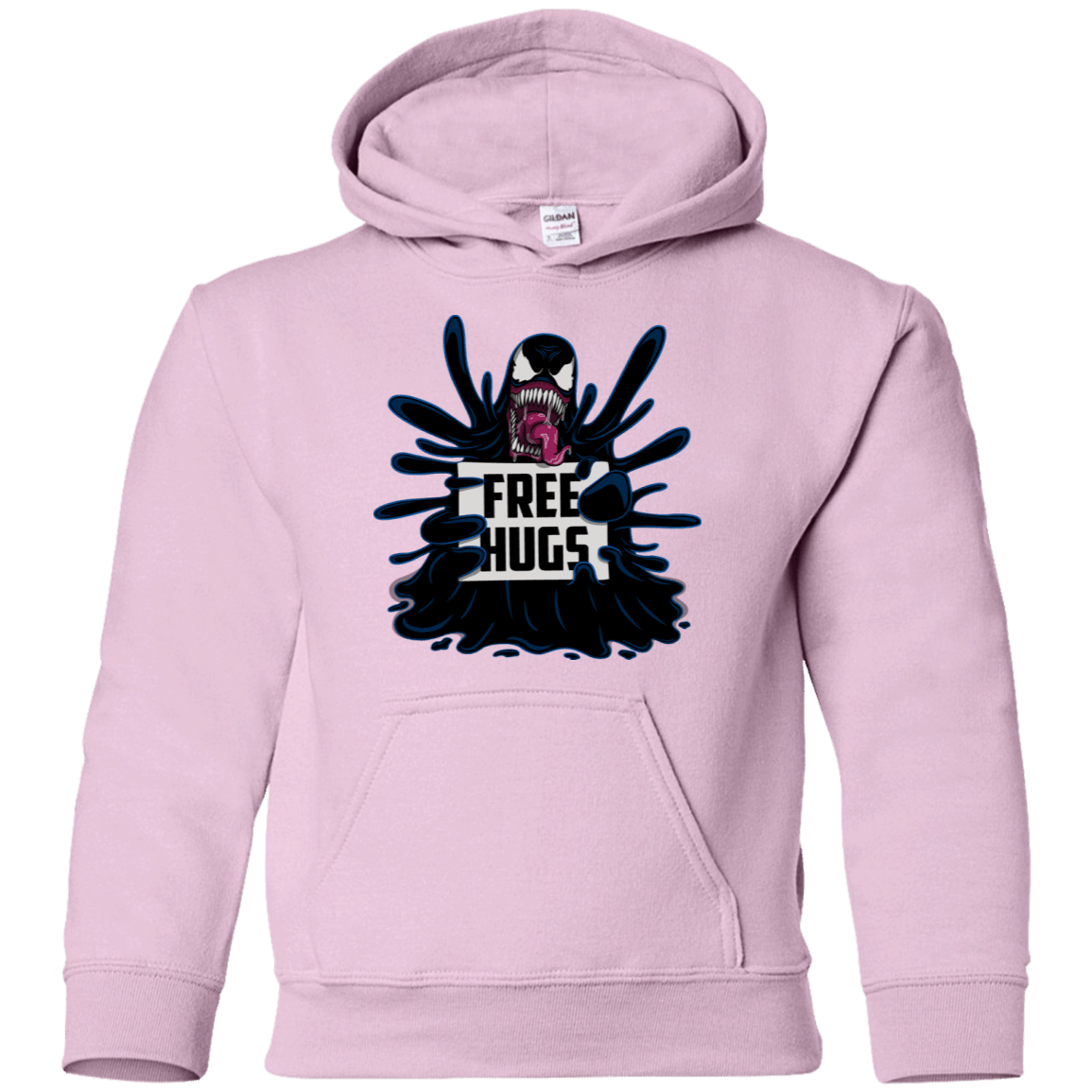Sweatshirts Light Pink / YS Symbiote Hugs Youth Hoodie