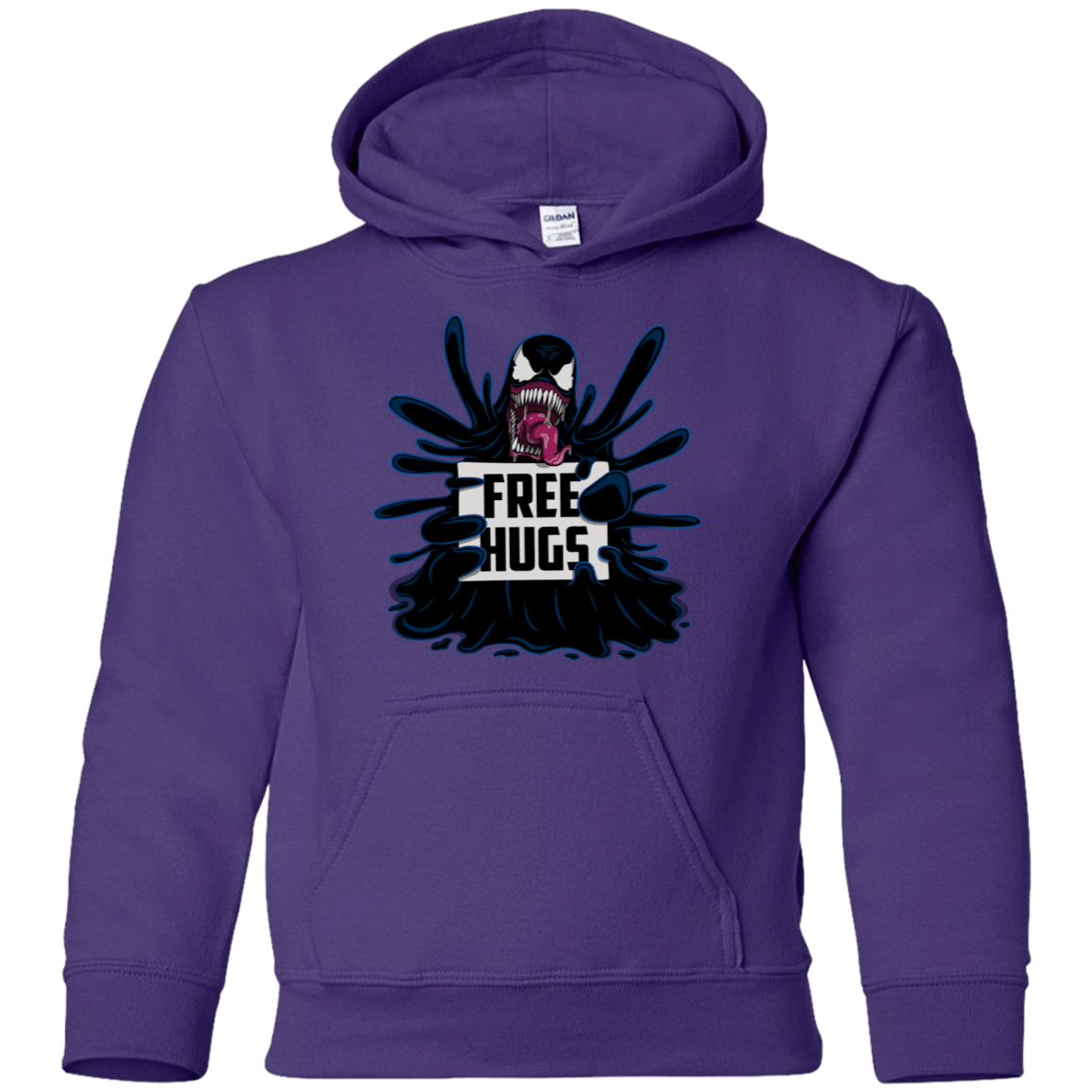 Sweatshirts Purple / YS Symbiote Hugs Youth Hoodie