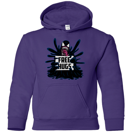 Sweatshirts Purple / YS Symbiote Hugs Youth Hoodie