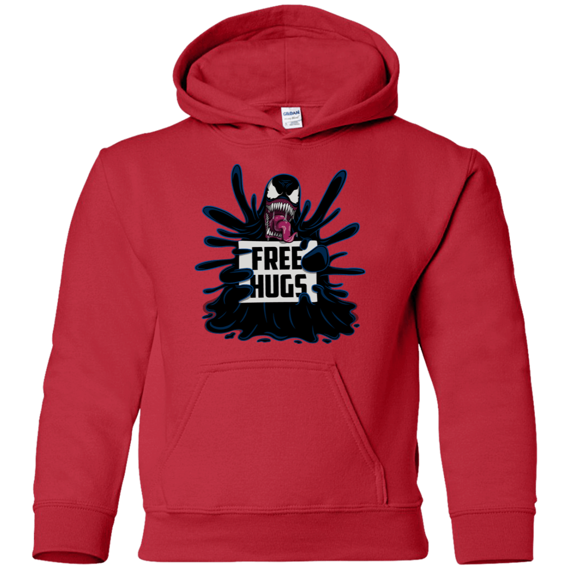 Sweatshirts Red / YS Symbiote Hugs Youth Hoodie