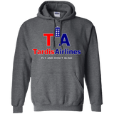 Sweatshirts Dark Heather / Small Tardis Airlines Pullover Hoodie