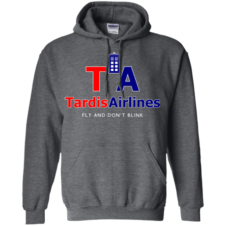 Sweatshirts Dark Heather / Small Tardis Airlines Pullover Hoodie