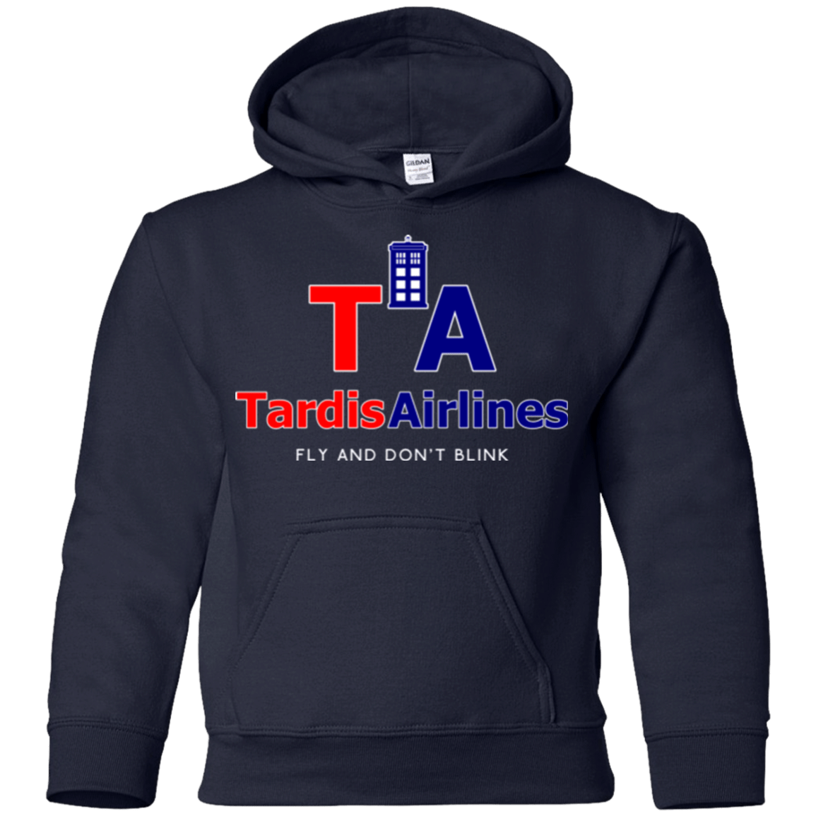 Sweatshirts Navy / YS Tardis Airlines Youth Hoodie