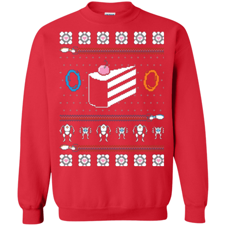 Sweatshirts Red / Small The Christmas Cake Is A Lie Crewneck Sweatshirt