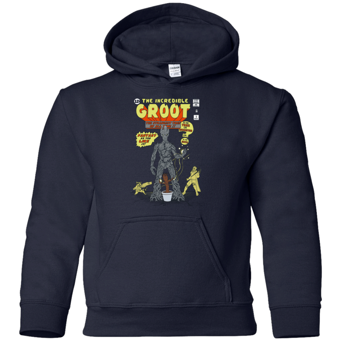 Sweatshirts Navy / YS The Incredible Groot Youth Hoodie