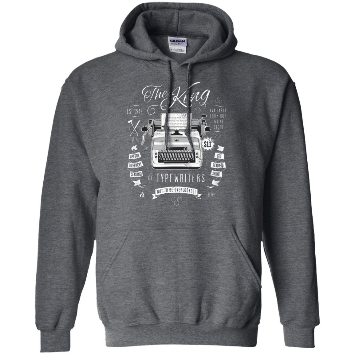 Sweatshirts Dark Heather / Small The King of Typewriters Pullover Hoodie