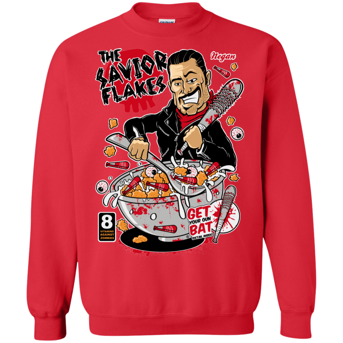 Sweatshirts Red / S The Savior Flakes Crewneck Sweatshirt
