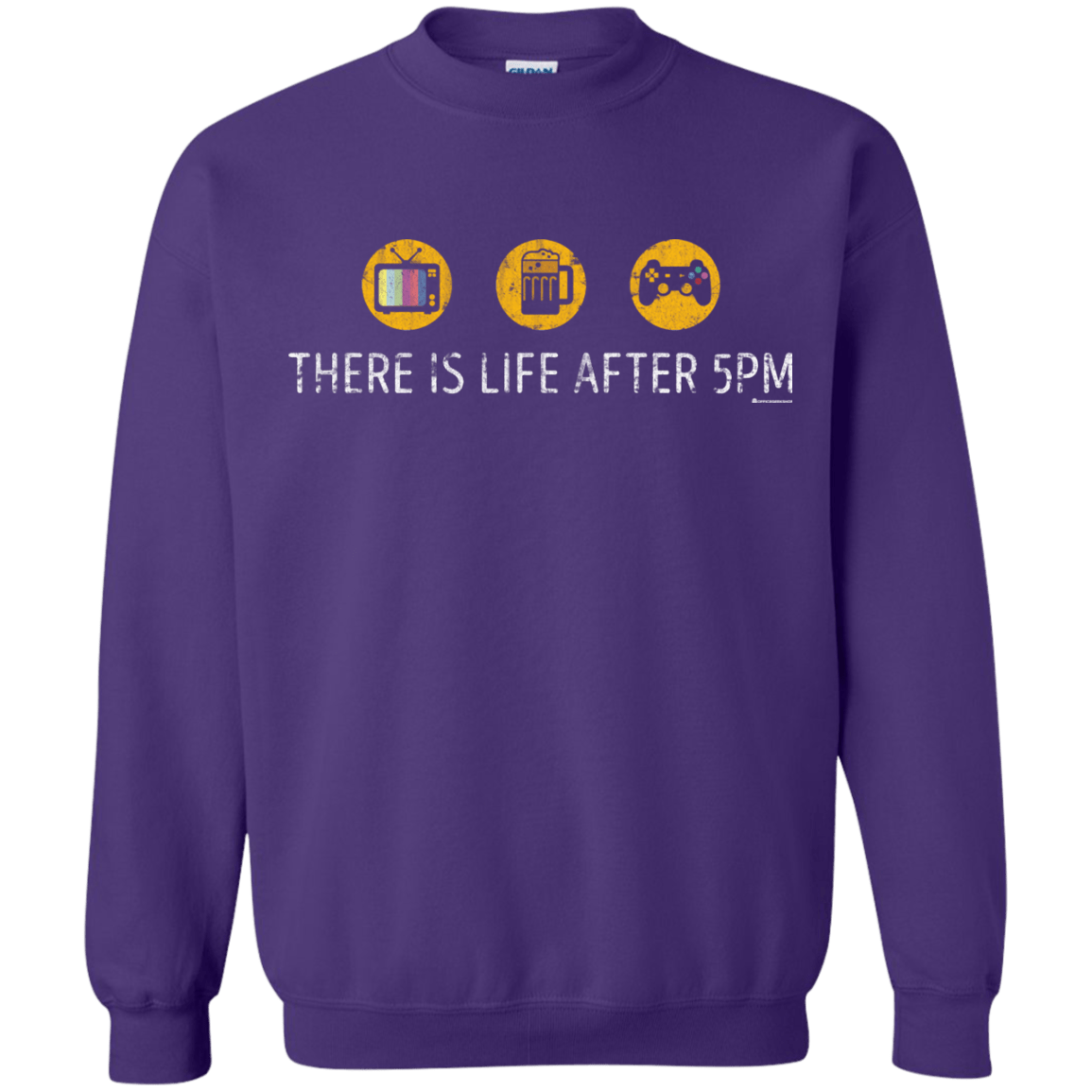 Sweatshirts Purple / Small There Is Life After 5PM Crewneck Sweatshirt