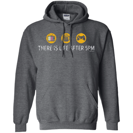 Sweatshirts Dark Heather / Small There Is Life After 5PM Pullover Hoodie