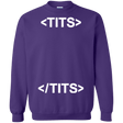 Sweatshirts Purple / Small Tits Crewneck Sweatshirt