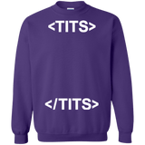 Sweatshirts Purple / Small Tits Crewneck Sweatshirt