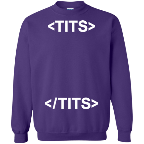 Sweatshirts Purple / Small Tits Crewneck Sweatshirt