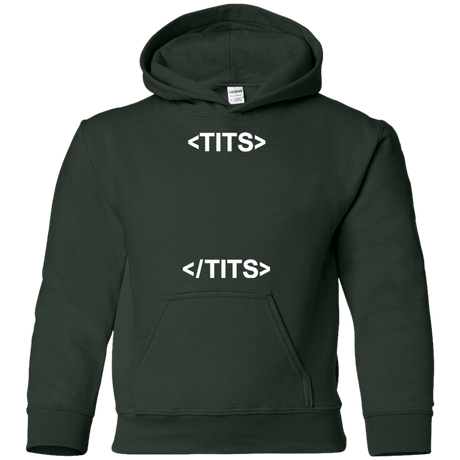 Sweatshirts Forest Green / YS Tits Youth Hoodie