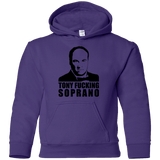 Sweatshirts Purple / YS Tony Fucking Soprano Youth Hoodie