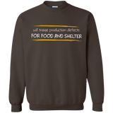 Sweatshirts Dark Chocolate / Small Triaging Defects For Food And Shelter Crewneck Sweatshirt