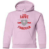 Sweatshirts Light Pink / YS True Love Forever God Thunder Youth Hoodie