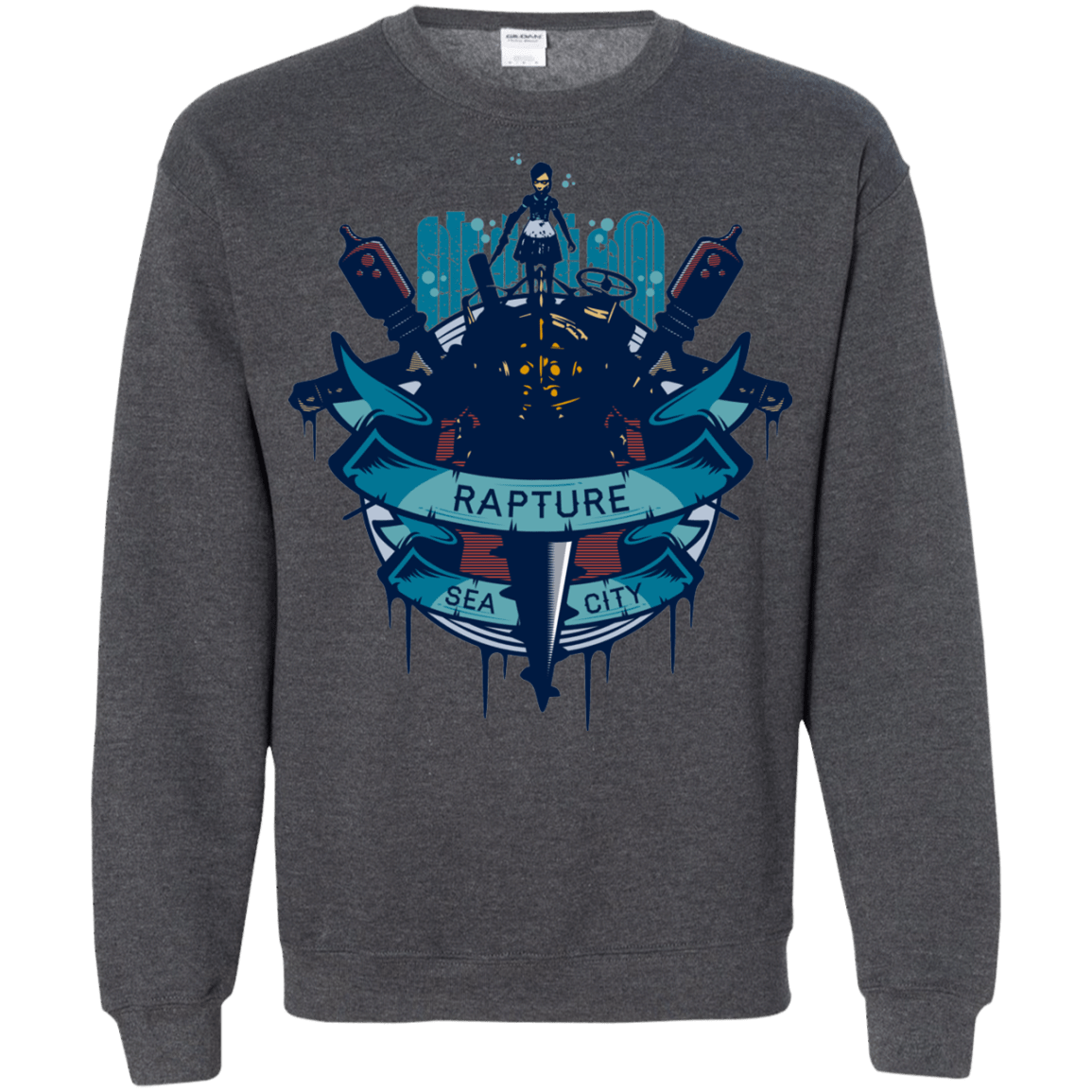 Sweatshirts Dark Heather / S Under The Sea Crewneck Sweatshirt