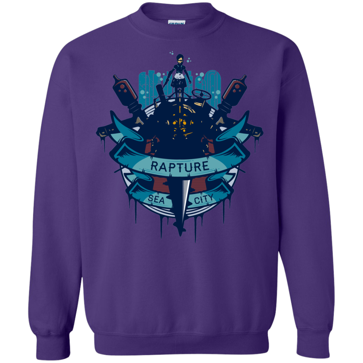 Sweatshirts Purple / S Under The Sea Crewneck Sweatshirt