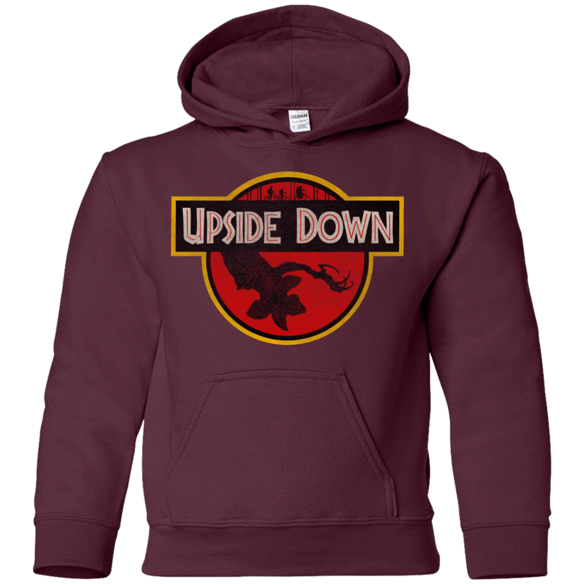 Sweatshirts Maroon / YS Upside Down Youth Hoodie