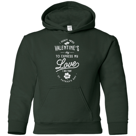 Sweatshirts Forest Green / YS Valentine's Day Youth Hoodie
