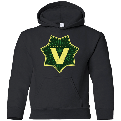 Sweatshirts Black / YS Vegan Police Youth Hoodie