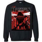 Sweatshirts Black / S Visit Hawkins Crewneck Sweatshirt