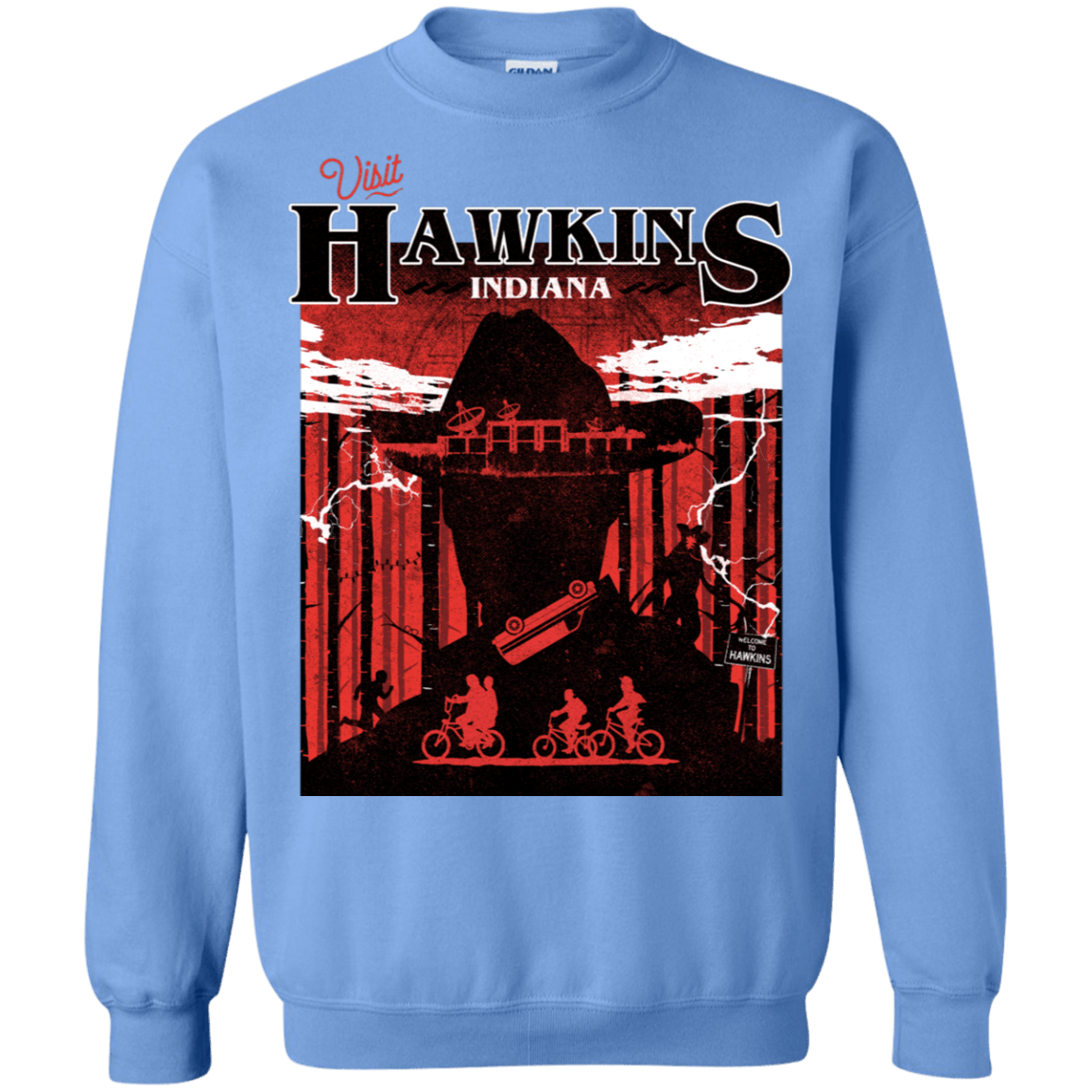Sweatshirts Carolina Blue / S Visit Hawkins Crewneck Sweatshirt