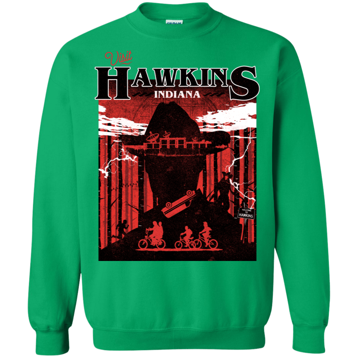 Sweatshirts Irish Green / S Visit Hawkins Crewneck Sweatshirt