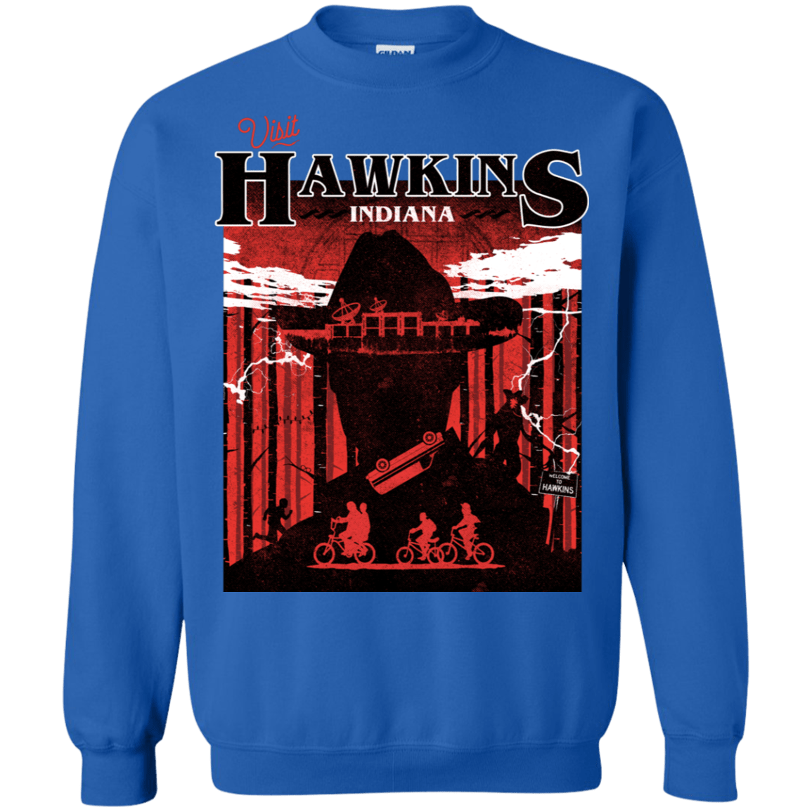 Sweatshirts Royal / S Visit Hawkins Crewneck Sweatshirt