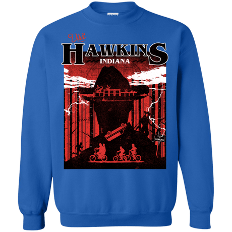 Sweatshirts Royal / S Visit Hawkins Crewneck Sweatshirt