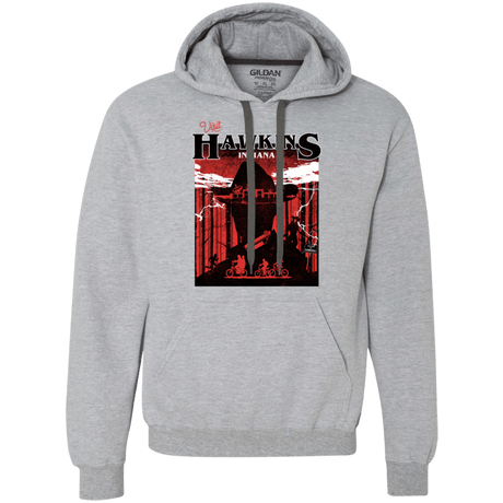 Sweatshirts Sport Grey / S Visit Hawkins Premium Fleece Hoodie