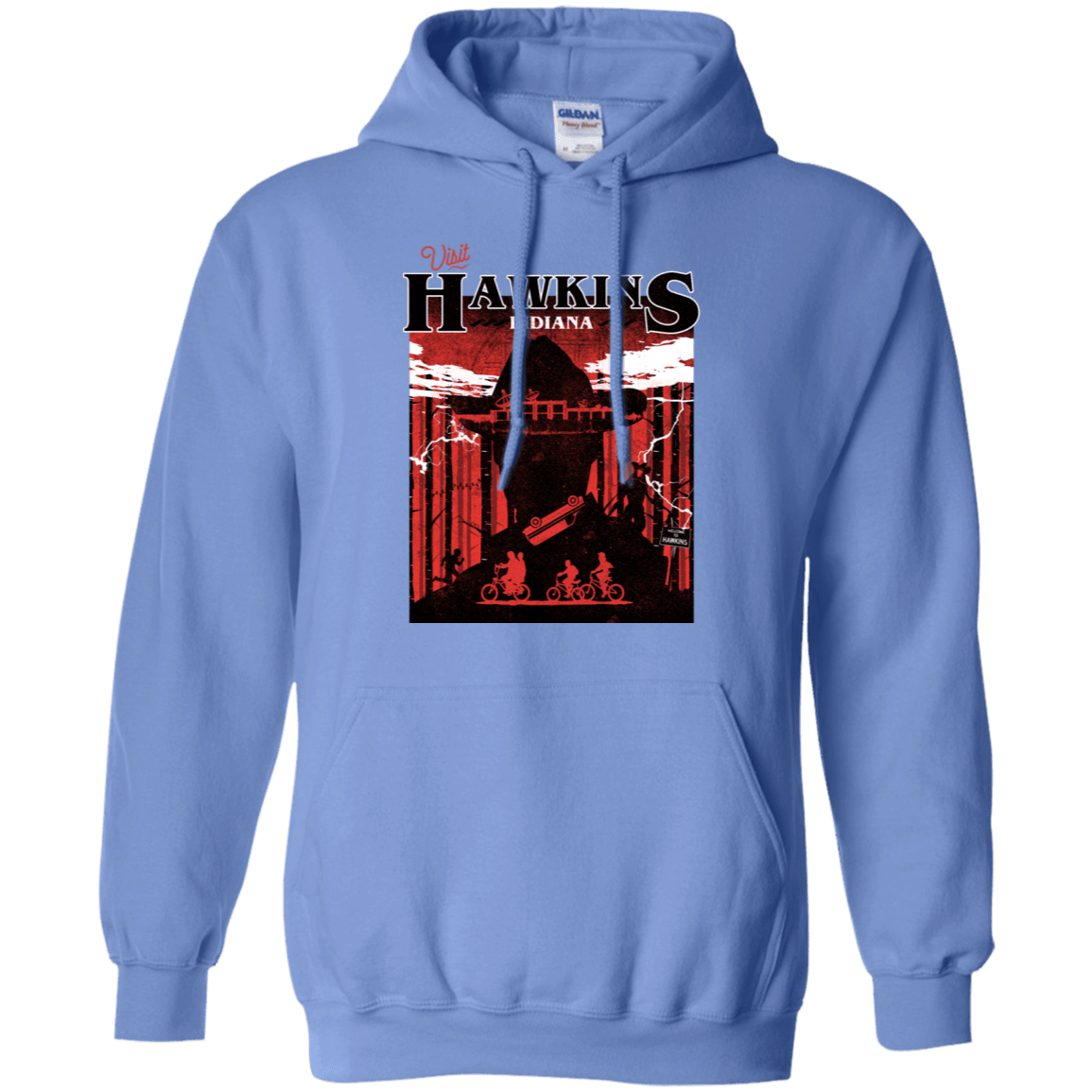 Sweatshirts Carolina Blue / S Visit Hawkins Pullover Hoodie