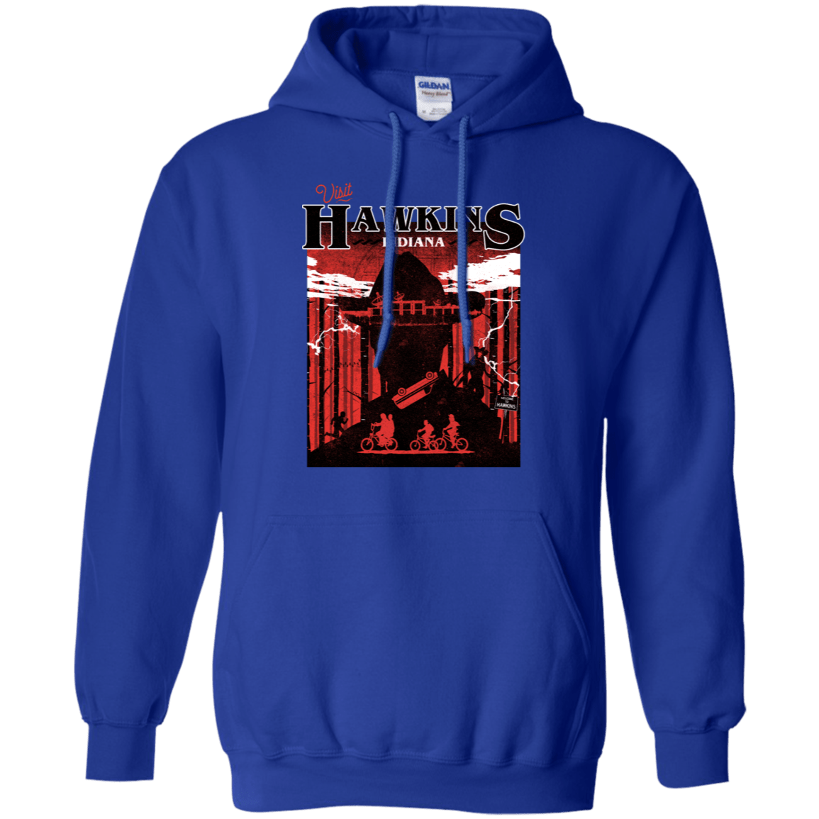 Sweatshirts Royal / S Visit Hawkins Pullover Hoodie