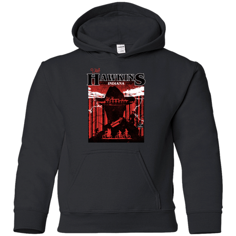 Sweatshirts Black / YS Visit Hawkins Youth Hoodie