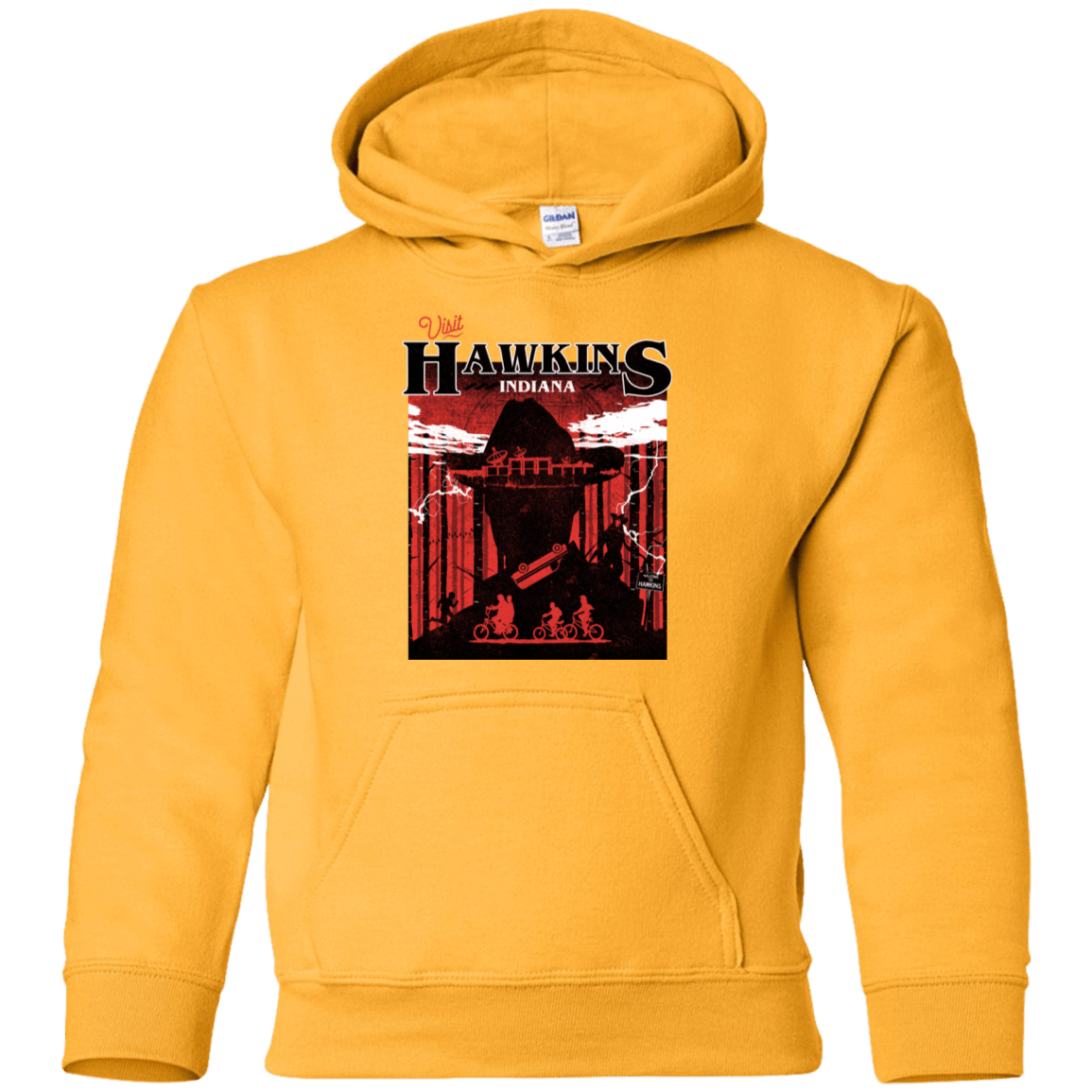 Sweatshirts Gold / YS Visit Hawkins Youth Hoodie