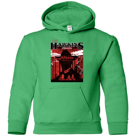 Sweatshirts Irish Green / YS Visit Hawkins Youth Hoodie