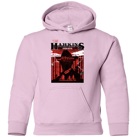 Sweatshirts Light Pink / YS Visit Hawkins Youth Hoodie