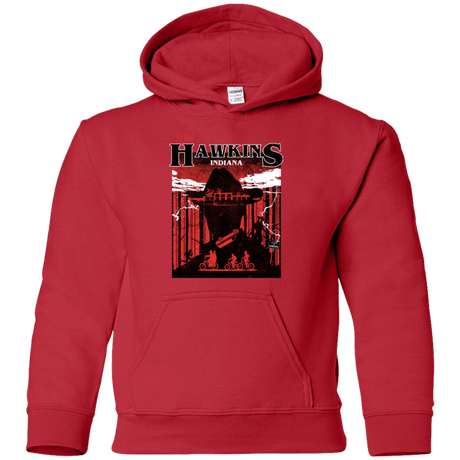 Sweatshirts Red / YS Visit Hawkins Youth Hoodie