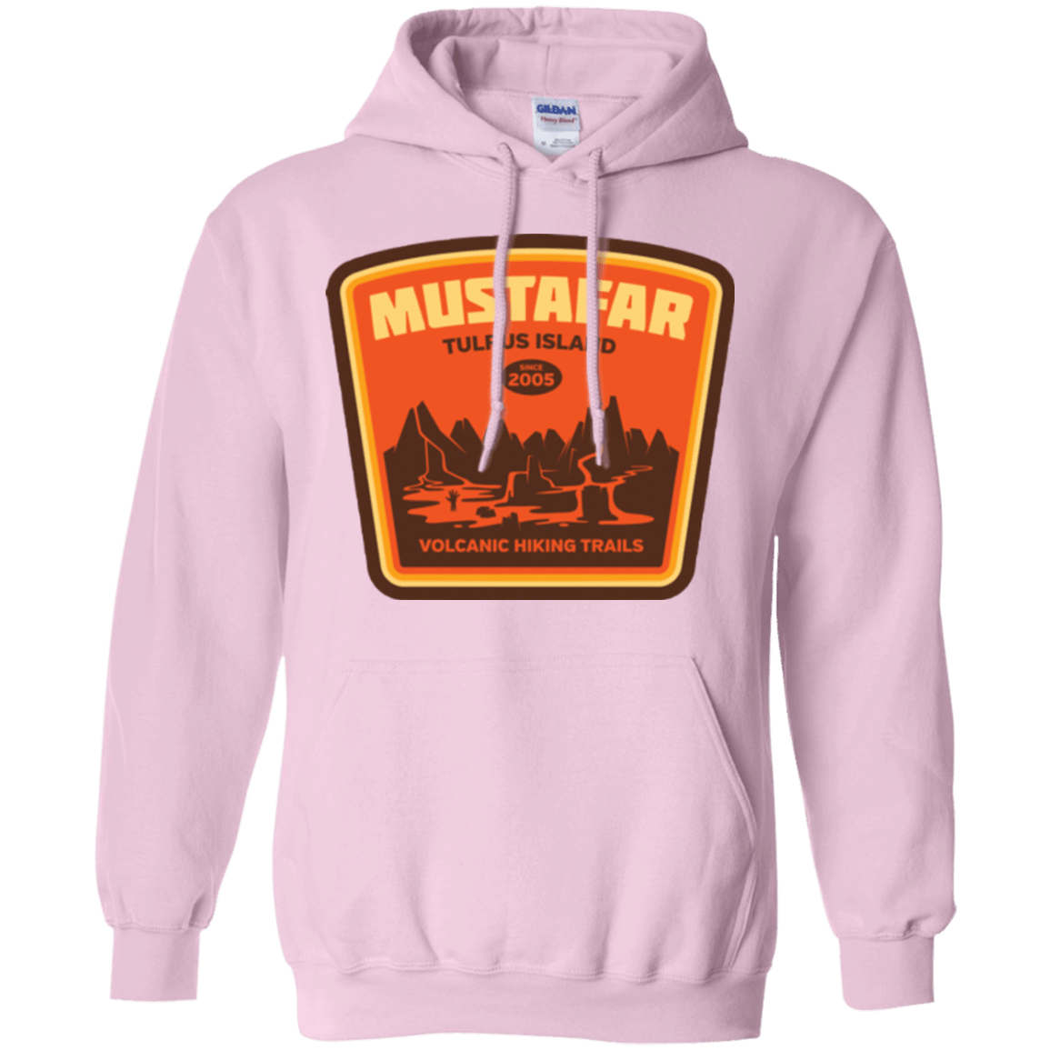 Sweatshirts Light Pink / Small Volcanic Hiking Trails Pullover Hoodie