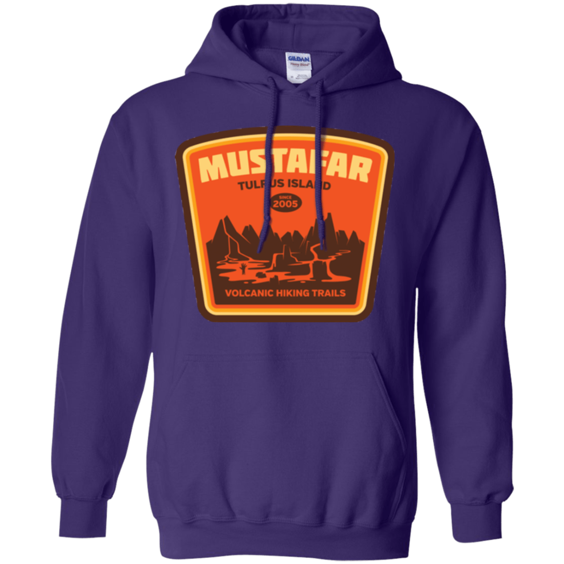 Sweatshirts Purple / Small Volcanic Hiking Trails Pullover Hoodie