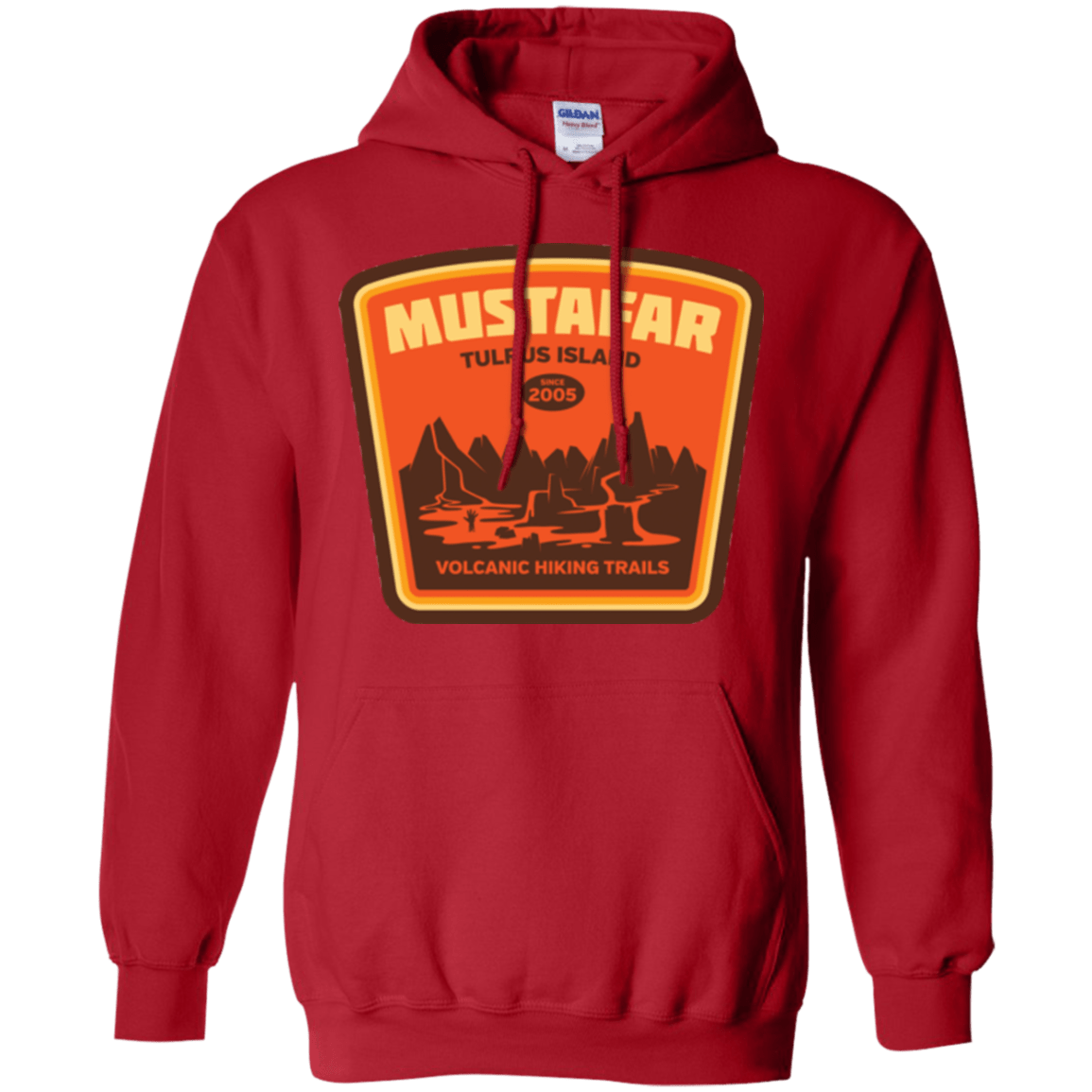 Sweatshirts Red / Small Volcanic Hiking Trails Pullover Hoodie